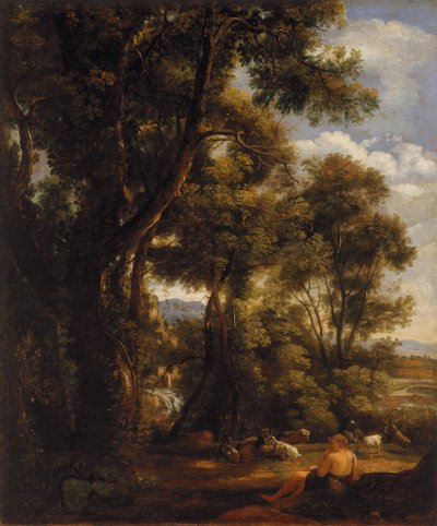 Landscape with Goatherd and Goats by John Constable